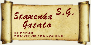 Stamenka Gatalo vizit kartica
